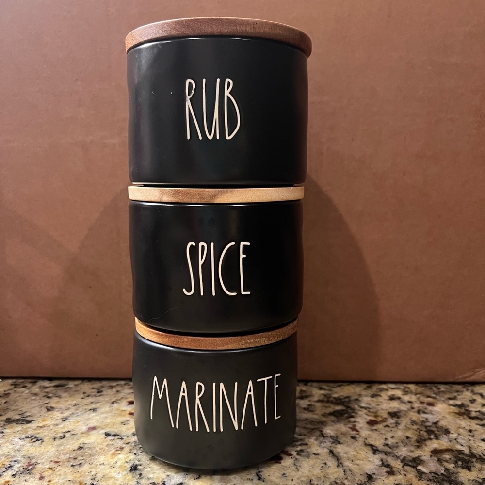 Rae Dunn Spice Containers